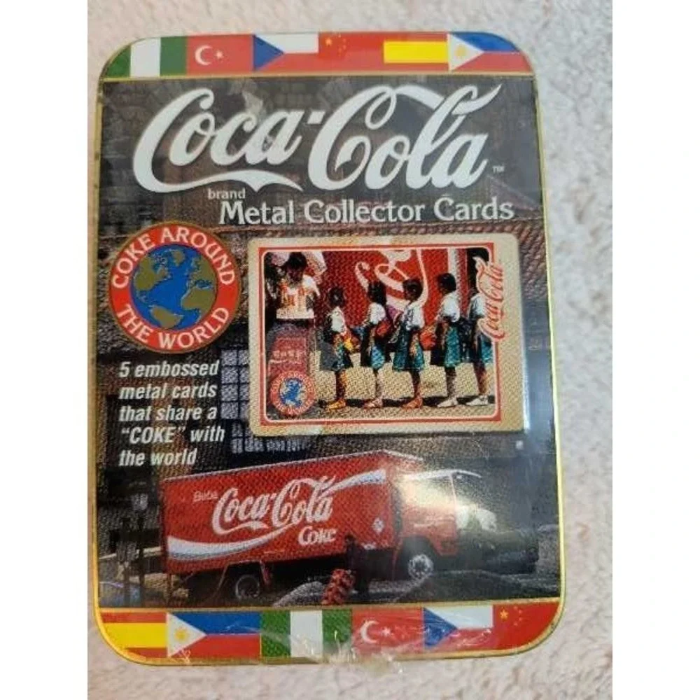Coca-Cola Metal Collector Cards‎ Tin Cans Coke Around the World Limited Edition